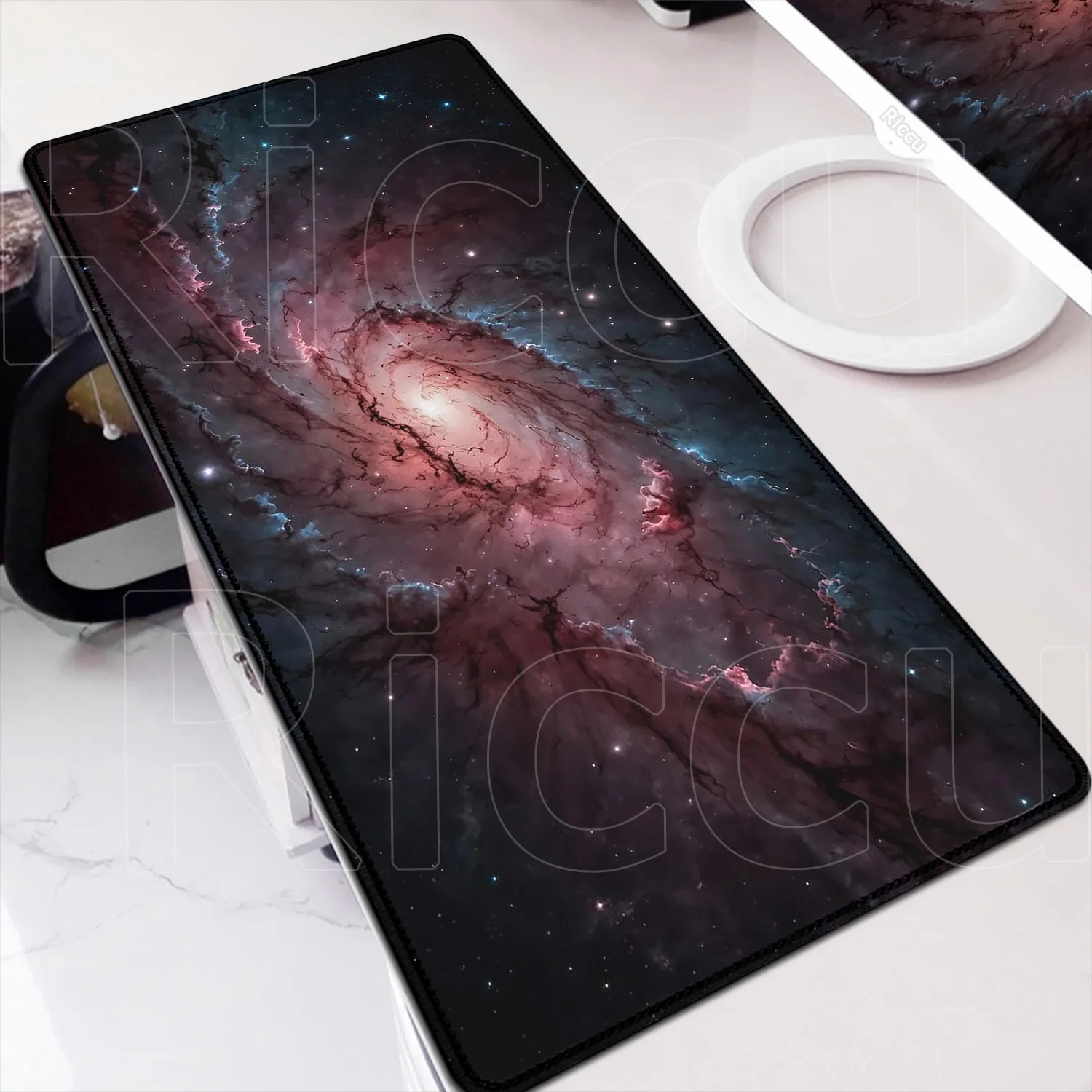 Universo espaço gaming mousepad via láctea galáxia tapete de mesa grande teclado tapete 400x900mm estendido mouse pad xxl velocidade mesa