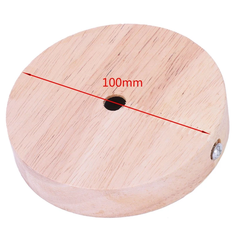 6X Lamp Base Concise Style Modern Ceiling Plate Wooden Ceiling Holder E27 Lamp Fitting Chandelier Base Φ100mm Screw