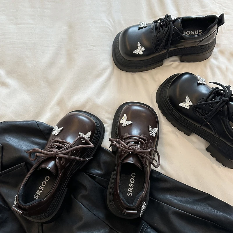 

Shoes Woman 2025 Oxfords Female Footwear Metal Chain Loafers With Fur Crystal Clogs Platform New Summer Leather Dress Buckle
