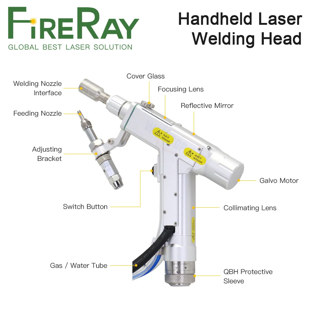 FireRay Raytools BW101 Handheld Laser Welding Head 0-3kw Wire Feeder For Fiber Laser Welding Machine