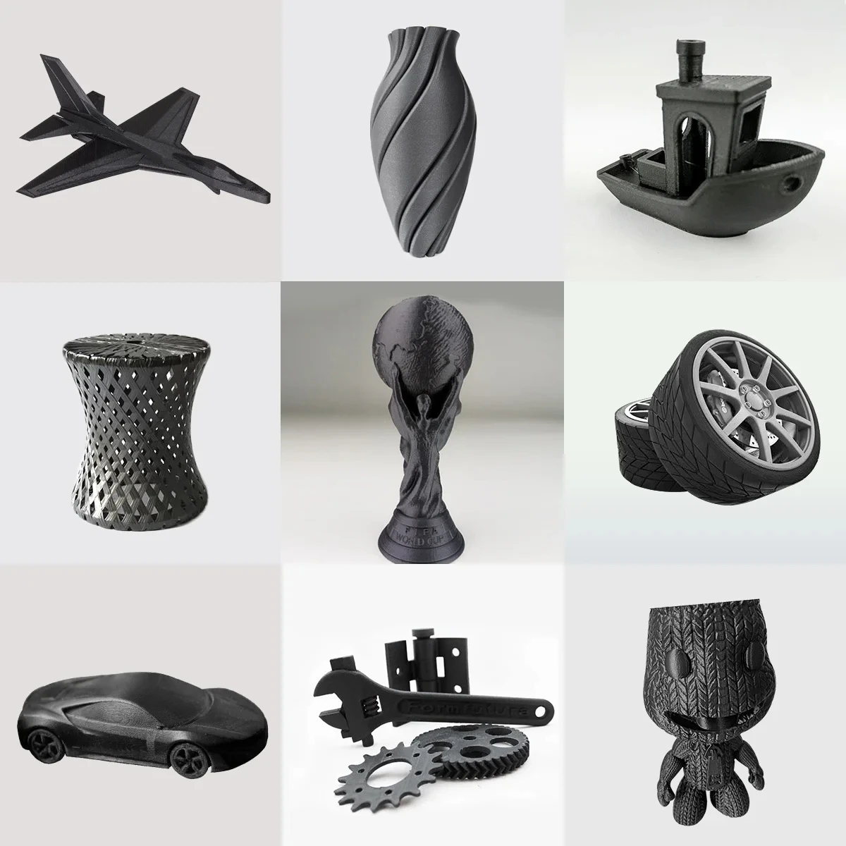 JAYO PETG-CF 3D Printer Filament 5Rolls/10Rolls PETG Carbon Friber 1.75mm Materials for 1.75mm No Bubble &FDM for 3D Printing