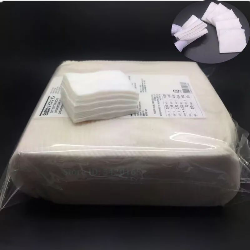 オリジナル日本製オーガニック100-コットンソフトパッド180枚200枚入り50x60mm無漂白ベープウィックコットンpc-diyクリーナー吸収材