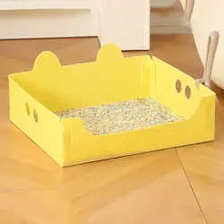 Foldable Disposable Cat Litter Box PP Waterproof Cat Toilet Outdoor Travel Extra Large Litter Box