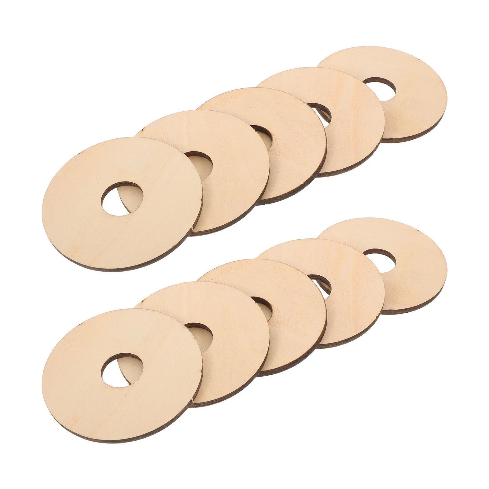 

10Pcs Wick Centering Tool Wick Stabilizer Ring for Homemade Candles Natural Wood DIY Making Accessories for Mason