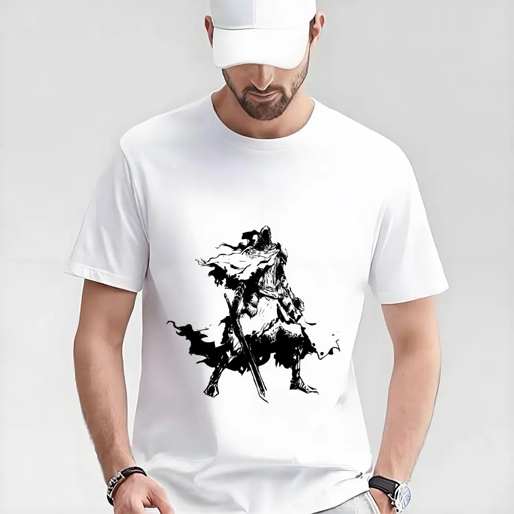 Wolf Knight Artorias The Abysswalker Gift T-shirt 0604 Dark Souls Graphic clothes Retro Bloodborne Game Tee US size Tops S-6XL