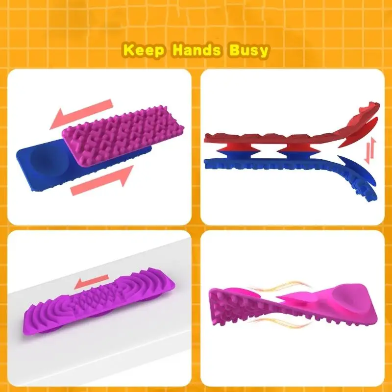 76HF Silicone Texture Sensory Cup Toy for Office Bathrate Creative Play 8pcs