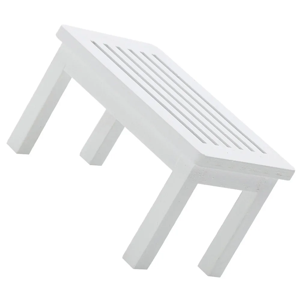 

1Pcs Wooden Tea Table Mini Furniture Ornament Creative Side Table Sturdy and Realistic for Room Decoration Kids Gift