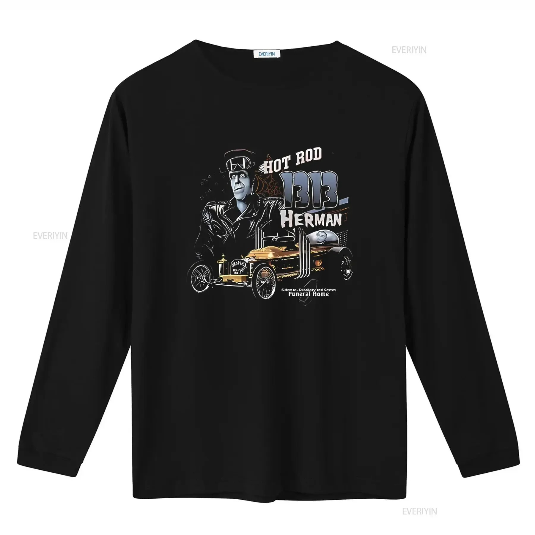 The Munsters Hot Rod Herman Drag u la Grandpa Men's T Shirt Retro Design vintage Washed homme Casual Unisex streetwear Slightly