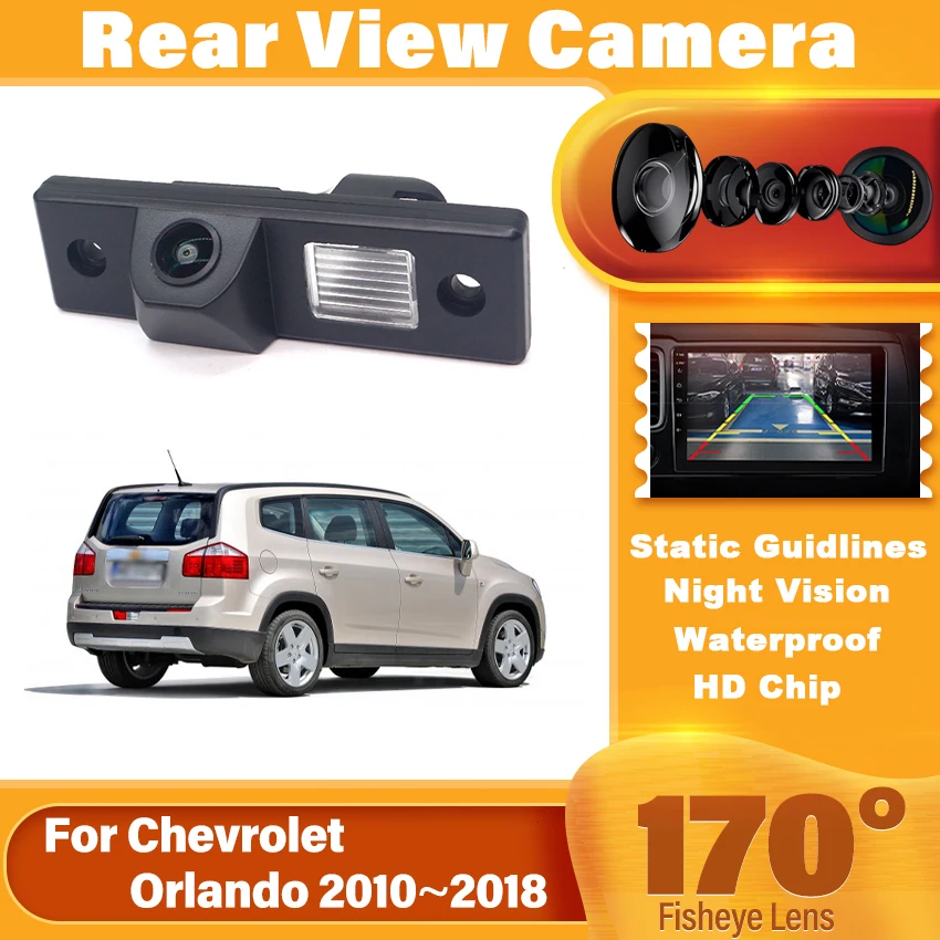 CCD HD  170° Fisheye Rear View Camera For Chevrolet Orlando 2010 2011 2012 2013 2014 2015 2016 2017 2018 Car Reverse Monitor
