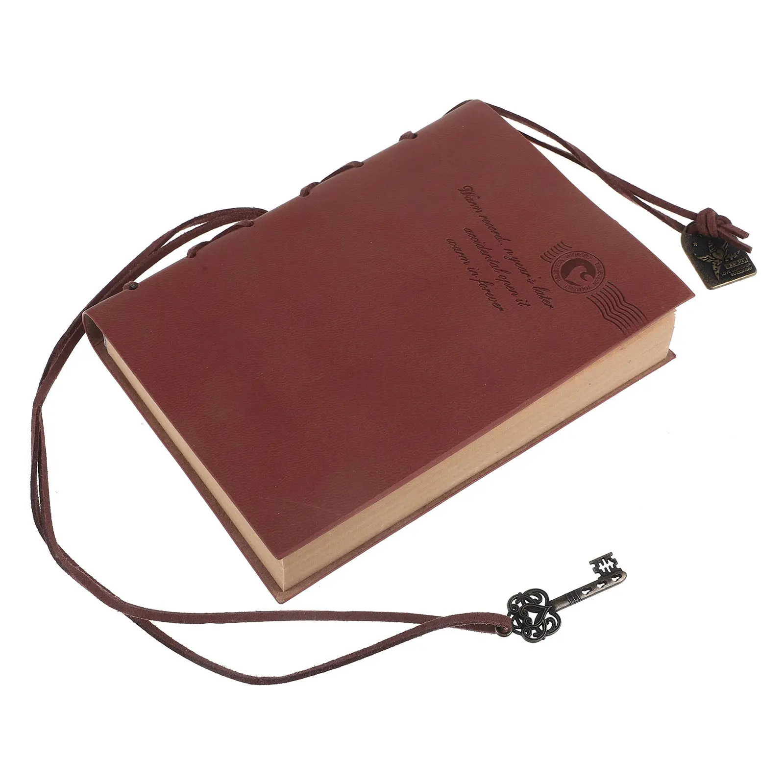 Blank Page Journal For Handwriting Practice Notebook College Students Pages Vintage PU Travel Diary Coffee Color