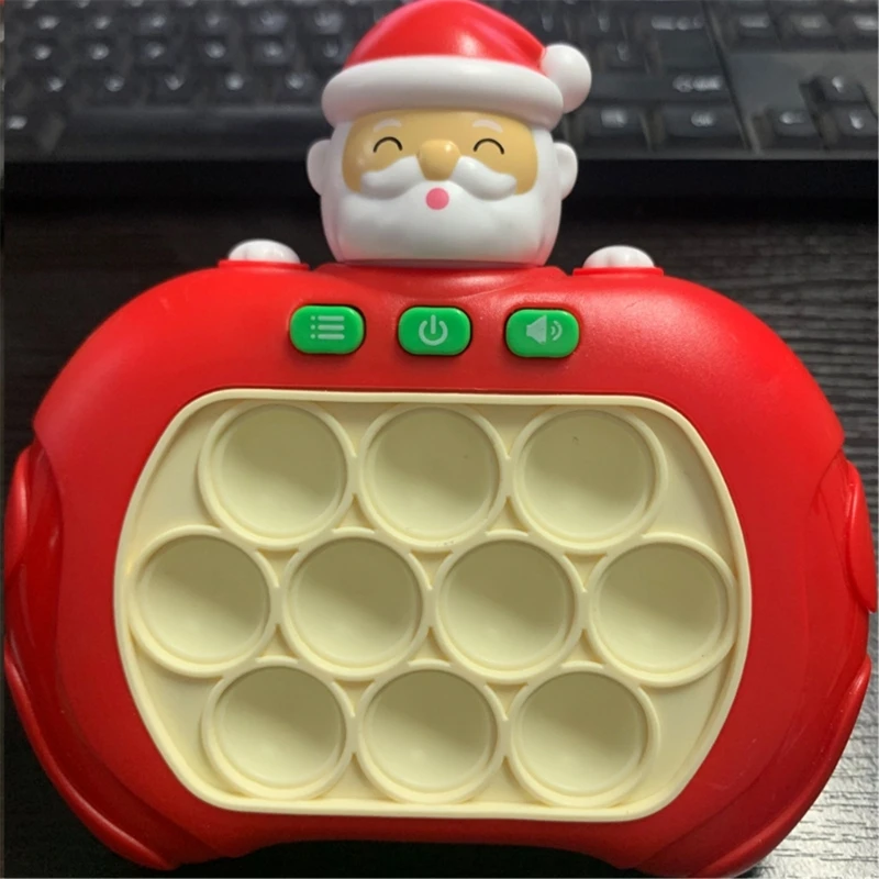 Handheld Console Puzzle Game Electronic Press Button Toy Christmas Decompress Push Game Toy Office Children Anxiety Gift