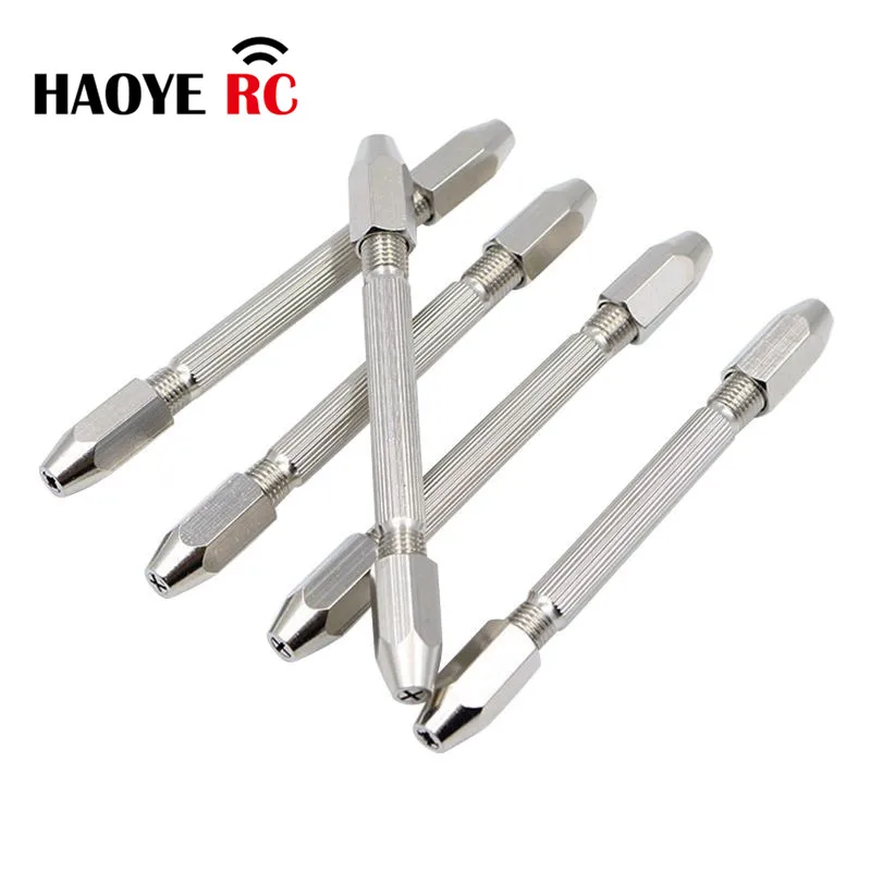 Haoye 1 Pc L110MM 4 Head 1.0mm-2.00mm Drill / Pin Vice RC Tool Set Repair Tools For RC Plance Replacement Accessories