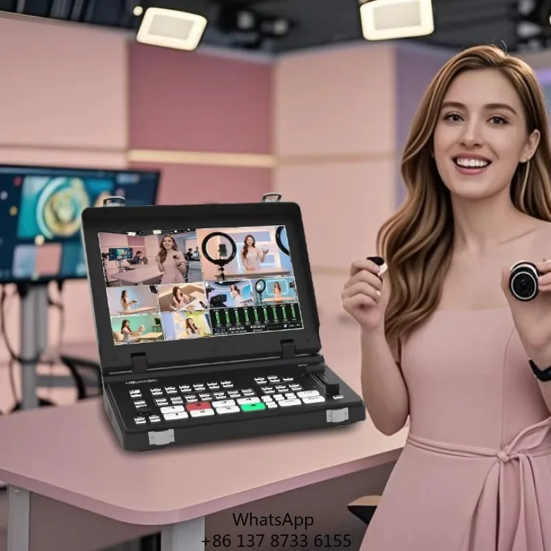 10.1 Inch Screen Hot Sale Movmagic MF10 Full HD 5-Channel Foldable Metal Case Video Switcher Mixer 8-Layer /USB3.1 Transition