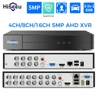 Hiseeu 5MP XVR 4/8/16 Channels AHD CVI TVI CVBS IP Digital Video Recorder DVR Home Security Protection System Guard Live