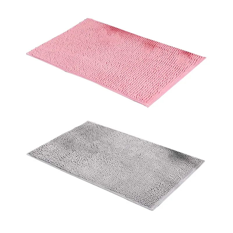 Chenille Short Hair Floor Mat Bathroom Doorway Water-absorbent Mat Non-slip Bedroom Carpet Doormat Bathroom Supplies 40*60cm