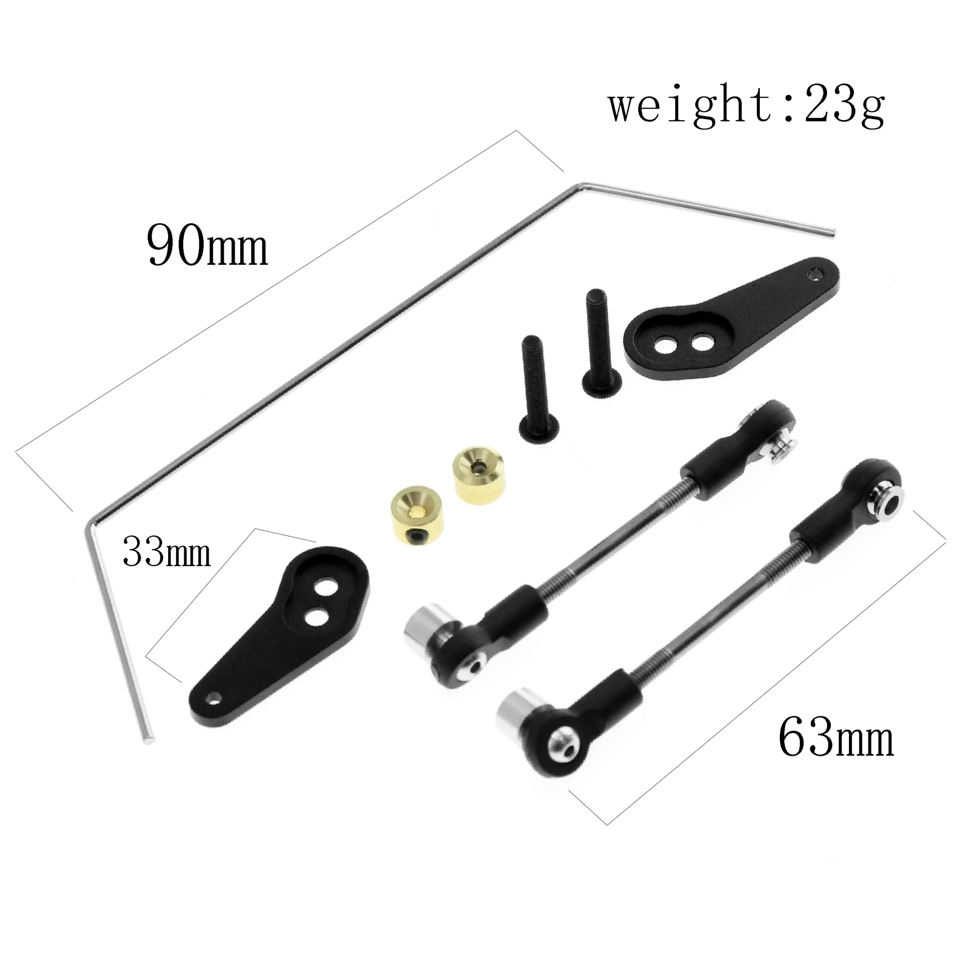 Rear Anti-Sway Bar Swaybar Sway Bar Stabilizer Set for Tamiya BBX BB01 BB-01 1/10 RC Car Upgrade Parts Accessories