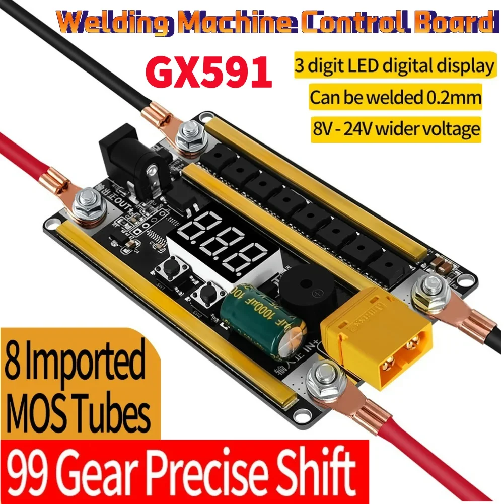 GX591 Spot Welder PCB Circuit Board with Automatically Trigger Welding 12V Welding Circuit Board 18650 Battery Spot Welding Tool