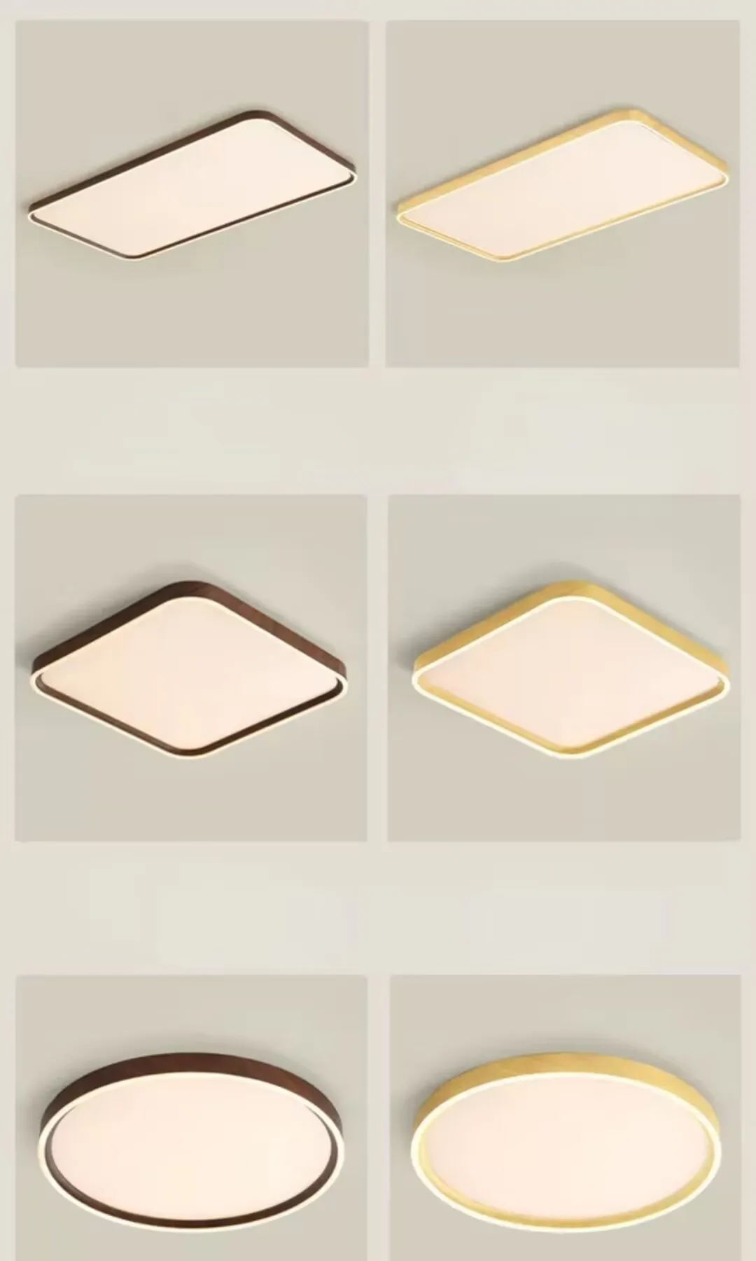 New model ceiling lamp for the living room, walnut wood pattern lamp, full spectrum eye friendly bedroom lamp