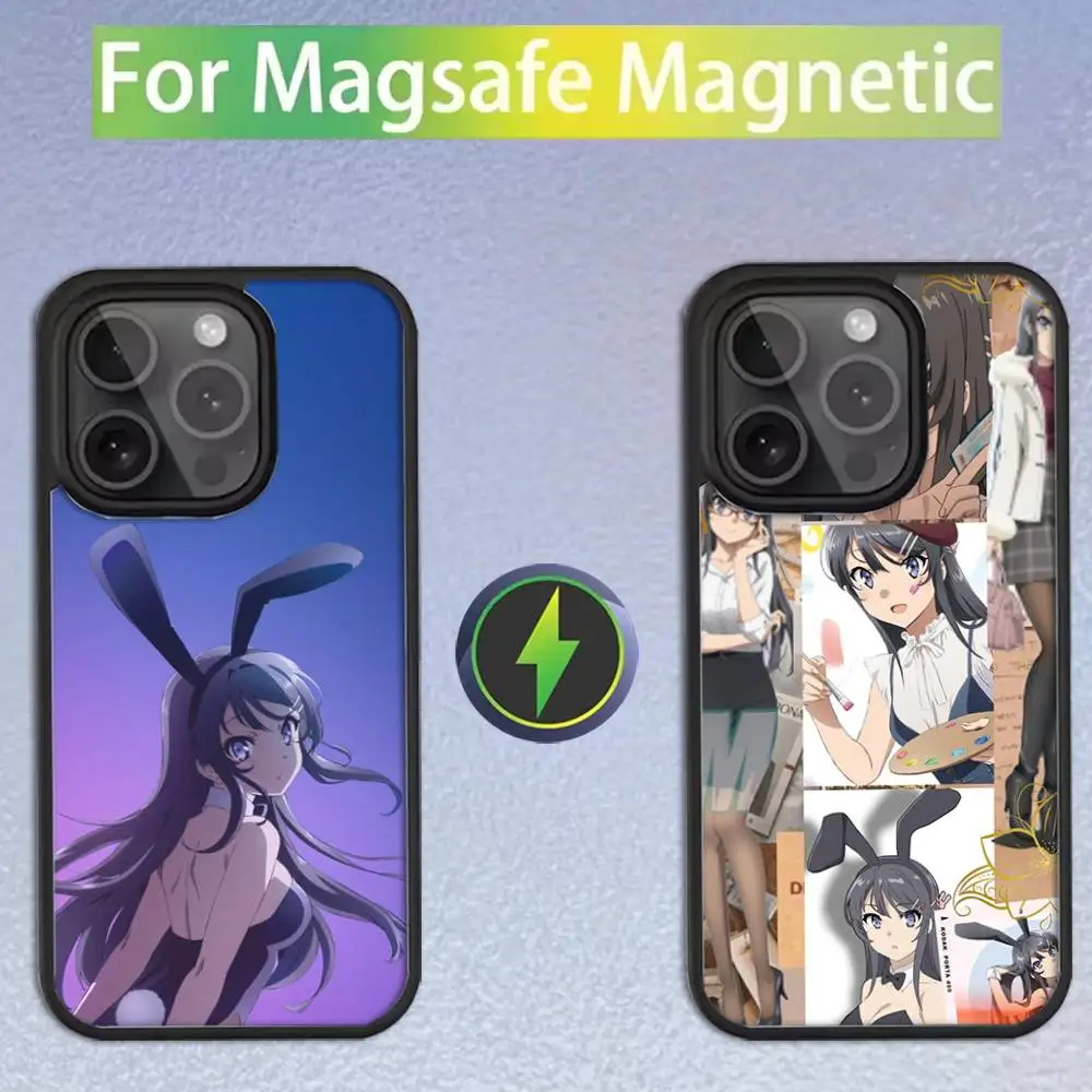 

Anime Mai Sakurajima Phone Case For iPhone 17,16,15,14,13,12,11,Pro,Max,Plus,Mini,SE Magsafe Magnetic Wireless Charging