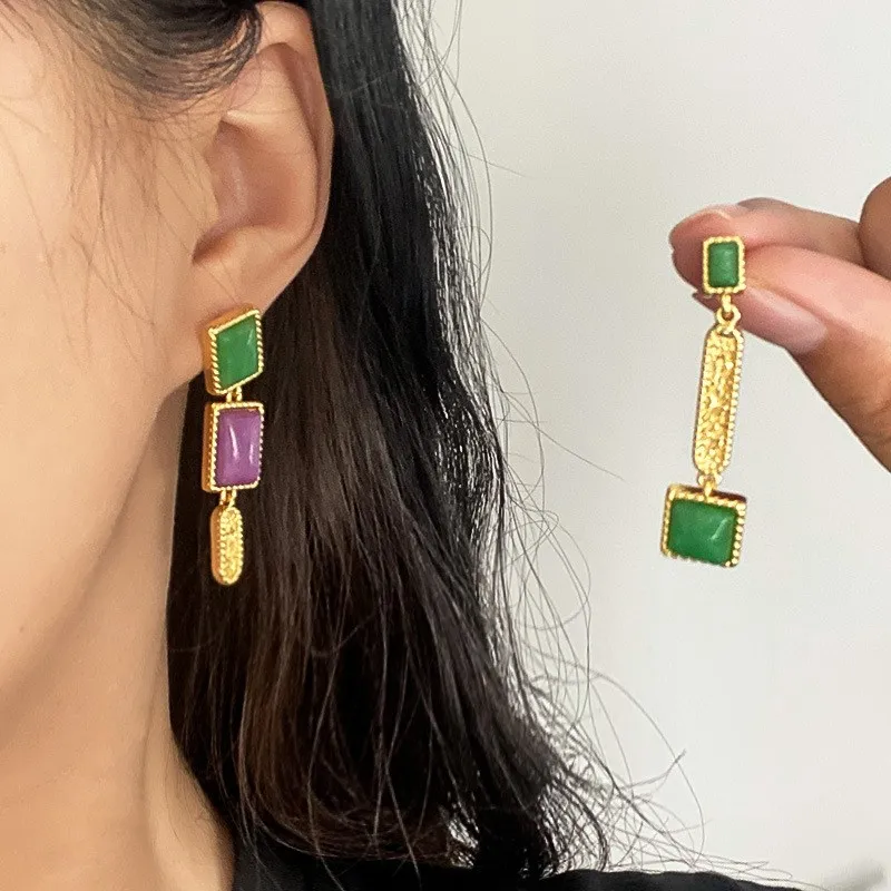 boucles-d'oreilles-asymetriques-carrees-en-pierre-de-luxe-retro-pour-femmes-bijoux-elegants-accessoires-de-mode