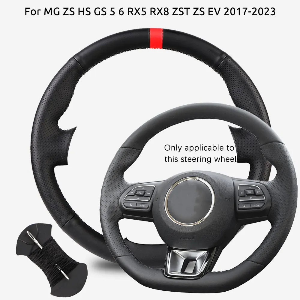 

Customized Car Steering Wheel Braiding Cover For MG ZS HS GS 5 6 RX5 RX8 ZST ZS EV 2017-2023 Hand-sewn Steering Wrap