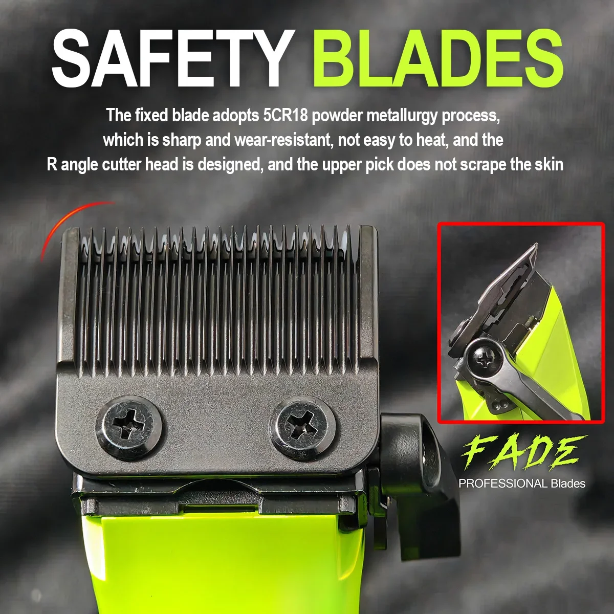 BRDCLIP S8193 Motor Tanpa Sikat 7200RPM Pemotong Rambut Elektrik Profesional Pemangkas Tukang Cukur Dasar Pengisi Daya Pisau Pudar DLC untuk Pria