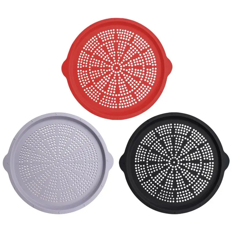

Pizza Plates Round Pizza Pan With Holes Non-Stick Bread Serving Plates Cooking Bakeware For Outdoor Picnics Barbecues