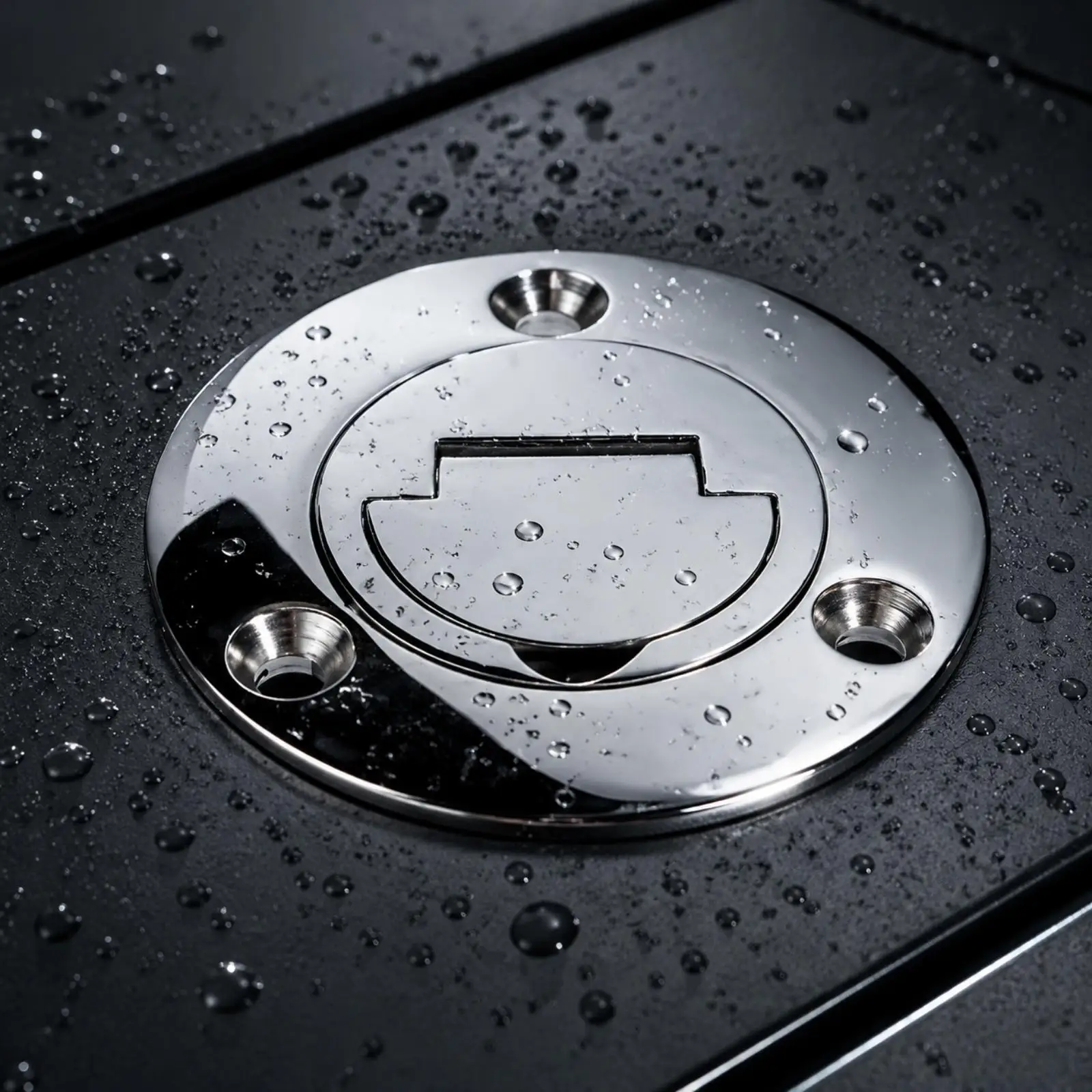 Stainless Steel Marine Tank Filler Cap Fold Back Design for RV Van Motorhome Boat Fuel Port