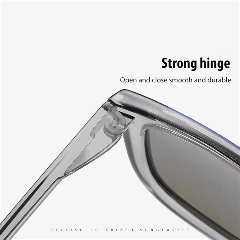 0 -0.5 -0.75 To -6.0 Colorful Lens Square Prescription Sunglasses Men Polasrized Fashion PC Frame Driving Myopia Spectacles Male