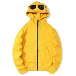 Y2K Winter Sonnenbrille Hut Designer Reißverschluss Jacke Herren Brief Stickerei Hip-Hop Marke Sportbekleidung Kapuze Langarm Streetwear