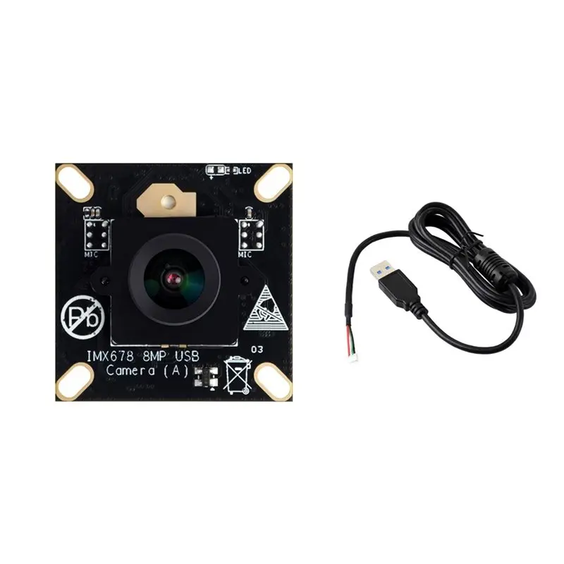 ABZZ-IMX678 8MP USB Camera Module Photosensitive Chip Wide Dynamic Fixed Focus Plug And Play