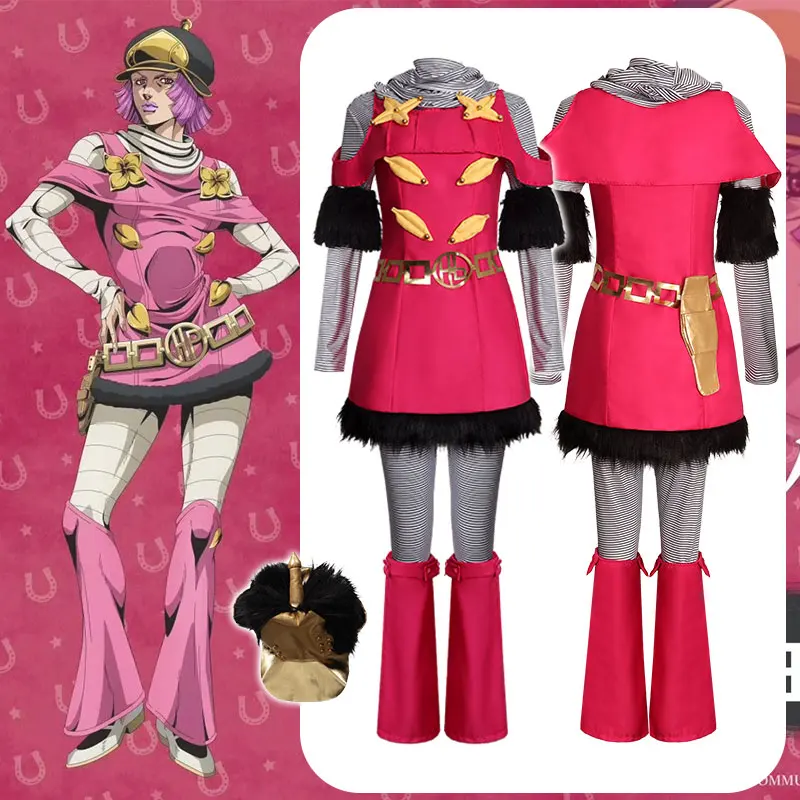 costume-de-cosplay-anime-jojo-hot-pants-steel-ball-run-tenue-de-course-rose-western-uniforme-de-jeu-de-role-pour-halloween-carnaval-comic-con