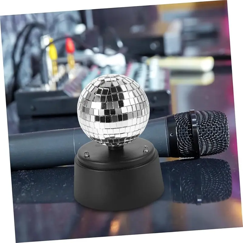 B50C Battery-Powered For Outdoor And Stage Use Led Table Lamp Rotating Mirror Ball For Restaurant Bar