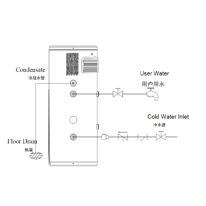 60/80/100L Chauffe eau Thermodynamique หม้อต้ม WIFI