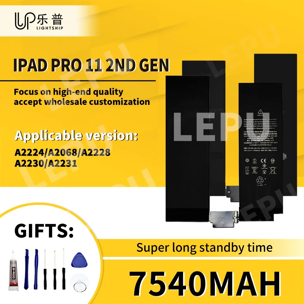 

7540mAh Battery for IPad Pro 11 2nd Gen Replacement Battery A2224 A2068 A2228 A2230 A2231 Original Battery for IPad Pro 11 2nd