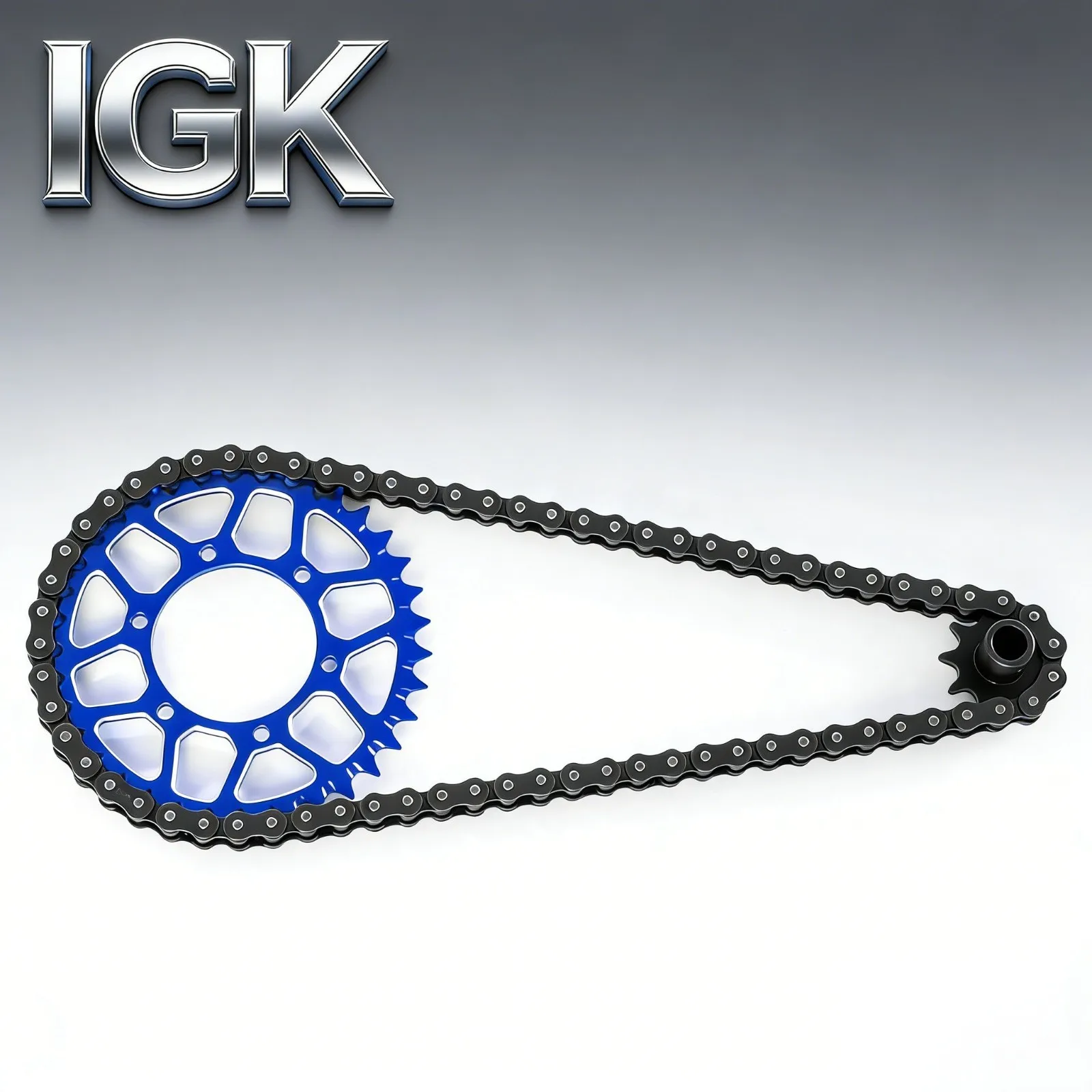 Gear & Chain Set - 10T Front + 36T Rear Metal Sprocket Kit for LOSI 1/4 Promoto-MX RC Electric Motorcycle