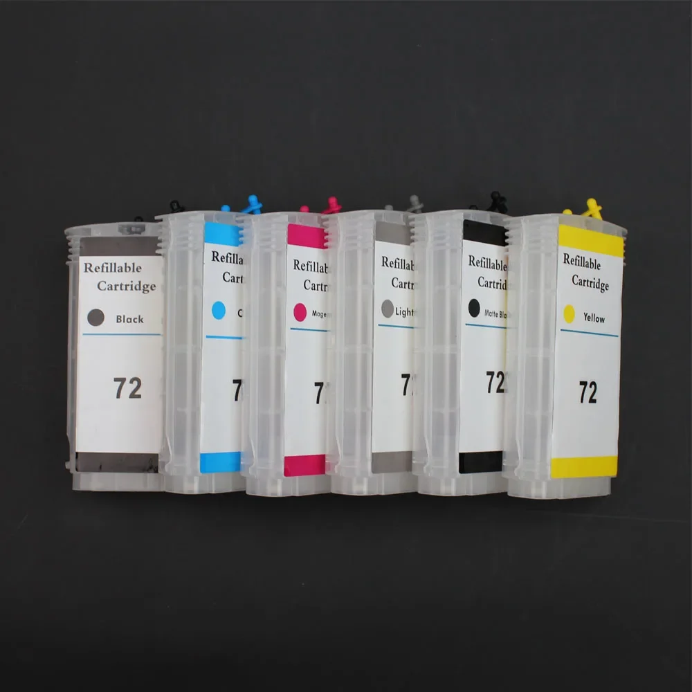 For HP 72 Refill Ink Cartridge with ARC Chip for HP Designjet T610 T620 T770 T790 T1100 T1120 T1200 T1300 T2300 printer