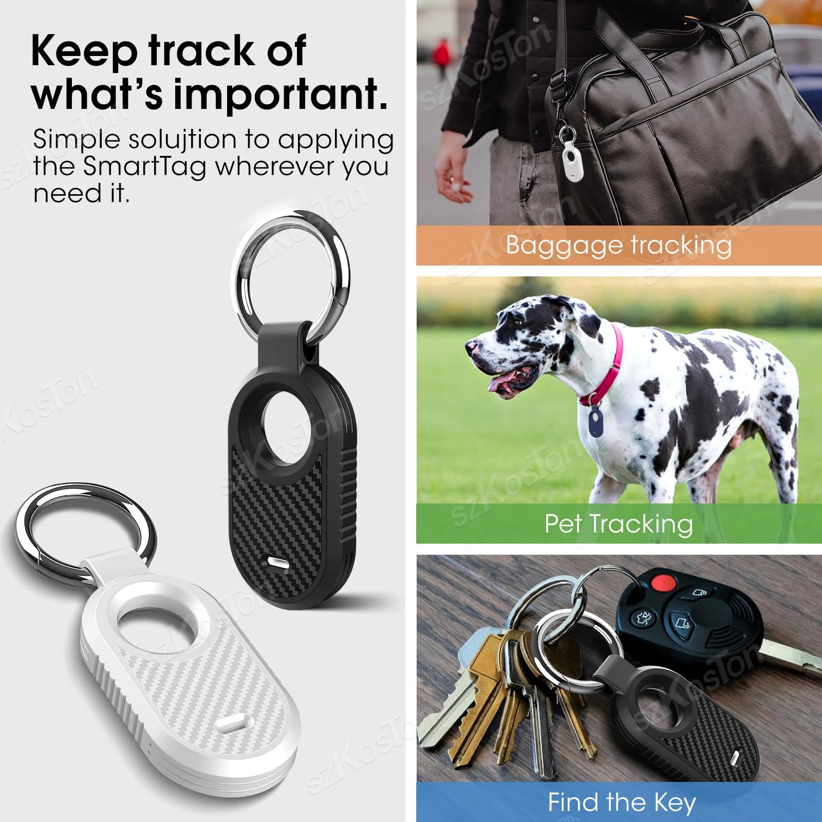 voor Samsung SmartTag 2 TPU beschermhoes mini GPS Tracker beschermhoes met sleutelhanger voor SmartTag 2 sleutel, rugzak, portemonnee, kind