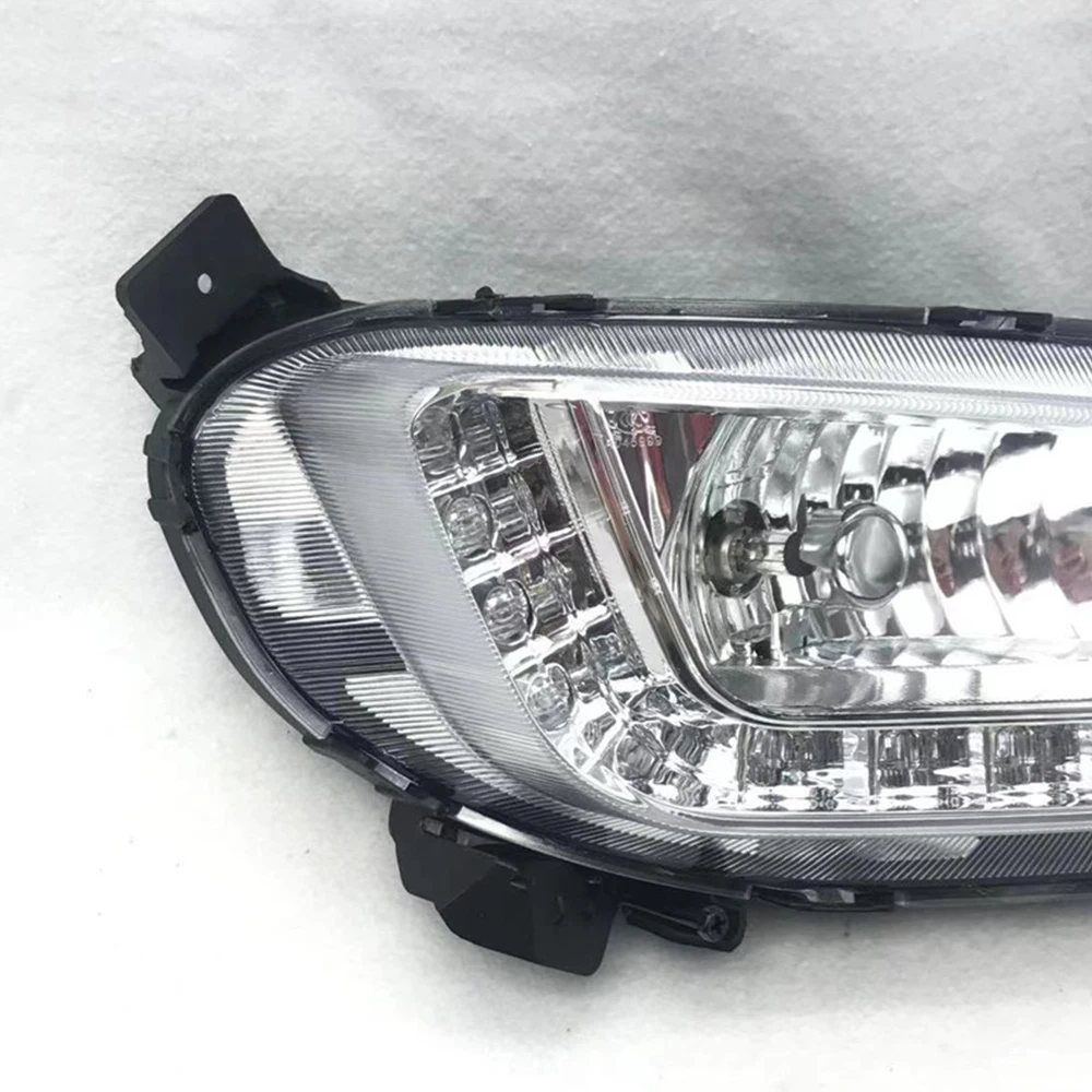 Fog Lamp DRL For Hyundai Santa Fe Maxcruz 2013 2014 2015 2016 Front Bumper Fog Light Foglight Foglamp Day Running Lamp Headlight