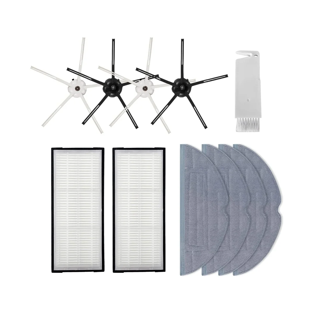 Accessories Kit Replacement Parts for T7S T7S Plus S7 Vacuum Cleaner Mop Pads HEPA Filters Edge Brushes-HIM
