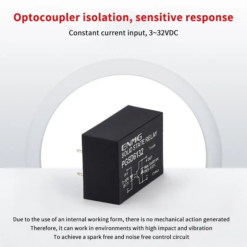 Small SSRPCB Circuit Board Solid State Relay 60VDC 240VDC 480VDC PG5D6132 3~32V Wide Voltage DC Control Normall Open