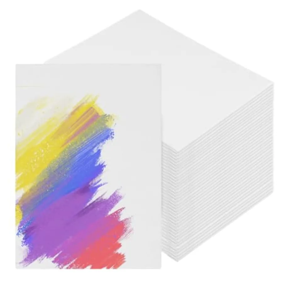 

100 Pack Blank Canvas Boards for Painting 7 x 5 x 1/8 Inch Cotton Canvas for Acrylic Oil Watercolor