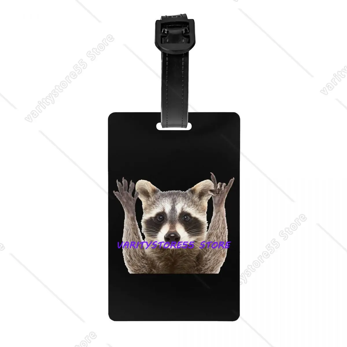 Custom Raccoon Luggage Tag for Suitcases Fashion Baggage Tags Privacy Cover ID Label