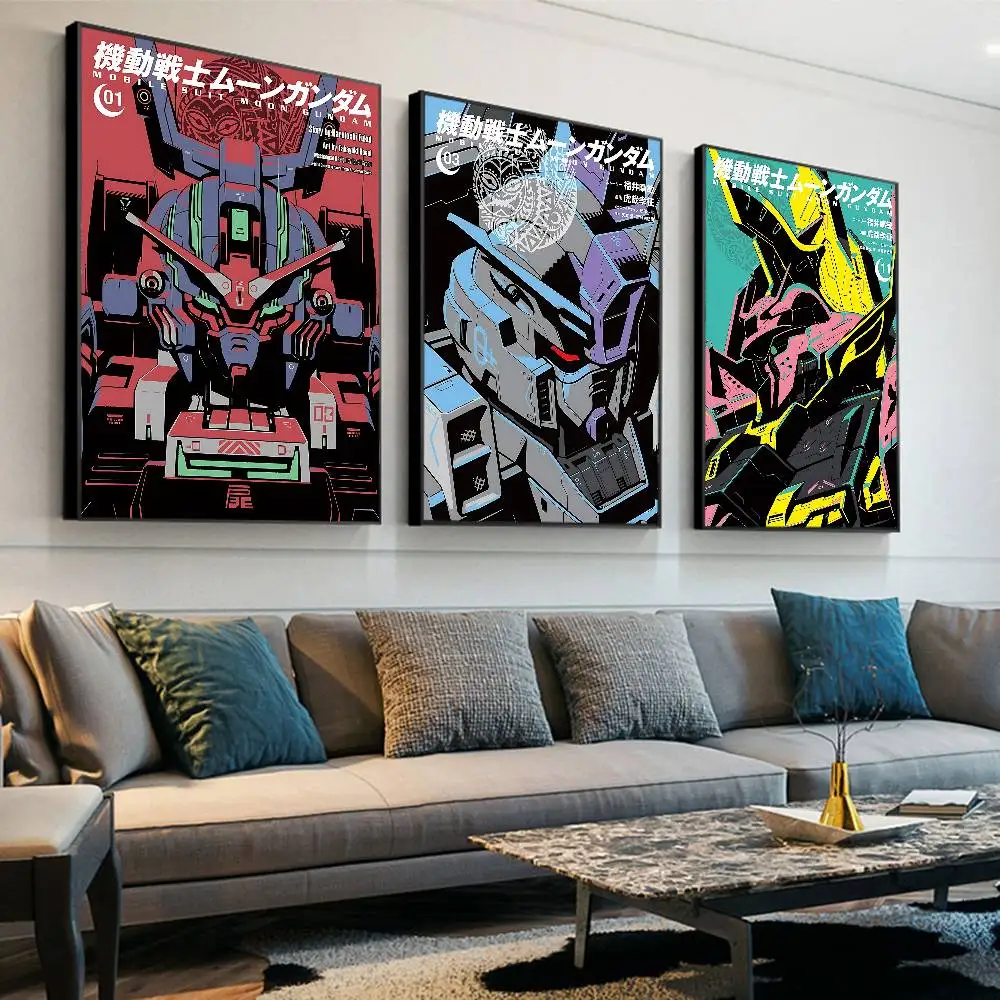 Classic Anime G-Gundam Anime Posters Sticky Whitepaper Prints Posters Artwork Kawaii Room Decor