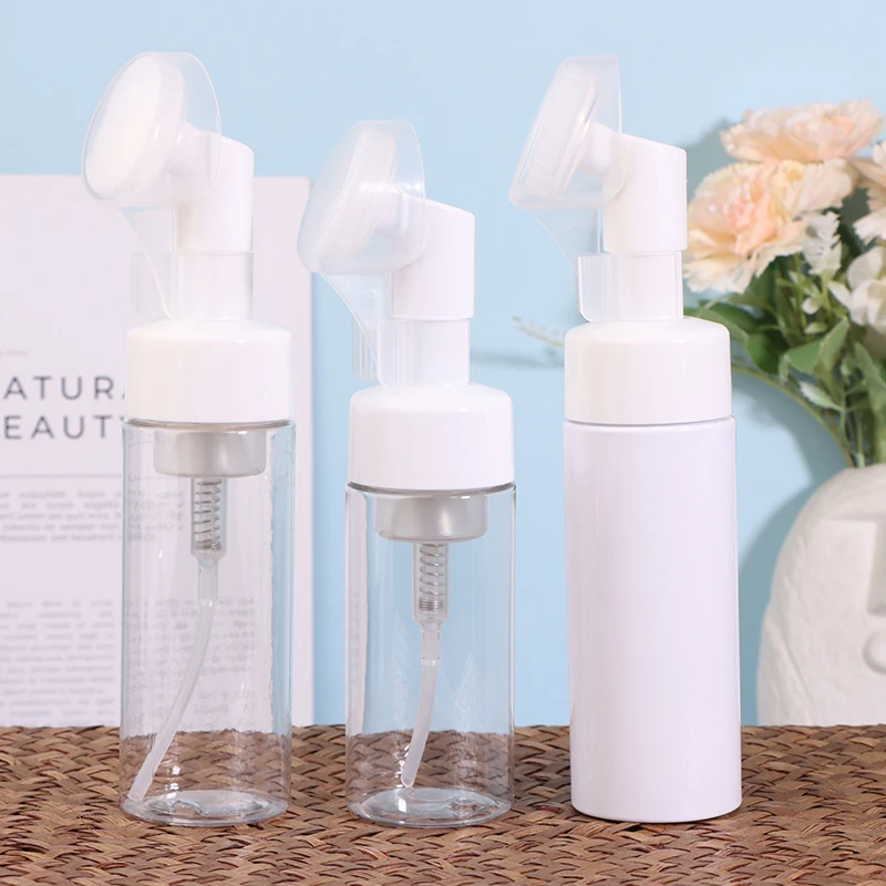 100/120/150 Mousse Foam Bottle Pump Liquid Soap Dispenser Wash Face Brush Cosmetic Container For Bathroom Facial Cleansing Care