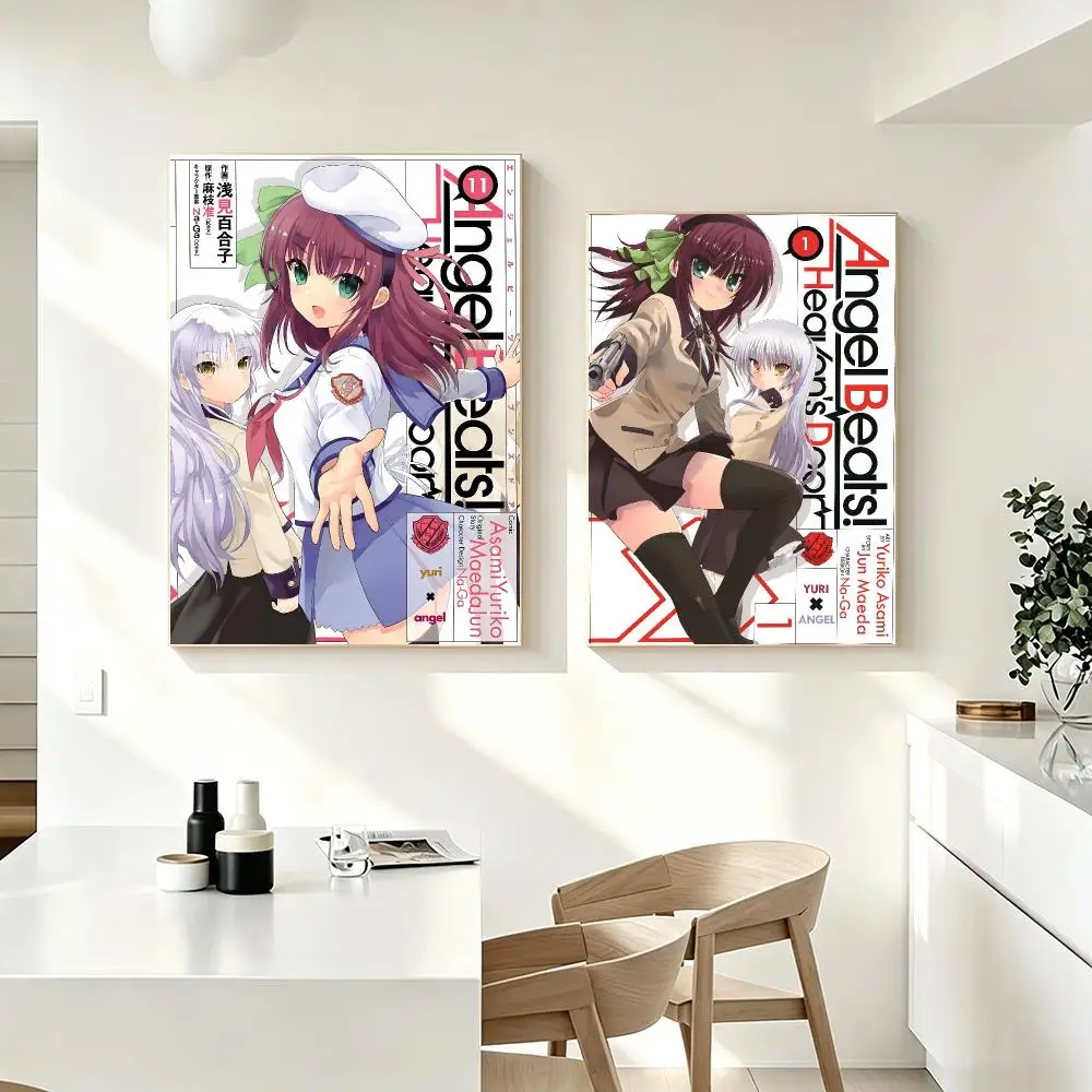 Anime Angel Beats Poster Poster HD Printing Fresh Elegant Style Wall Art Home Decor For Living Room Bedroom Gift