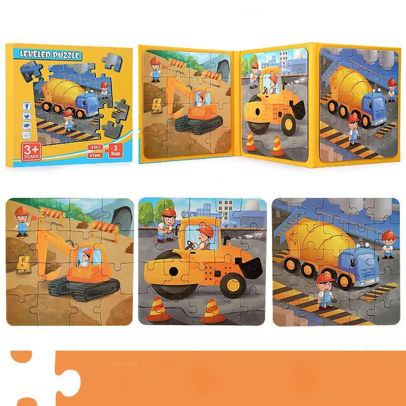 WSBDENLK une Gamme Complète de 10 Casse-Têtes Magnétiques Avancés pour Tout- Petits de 3 à 7 Ans Livre de Casse-Têtes Magnétique 3 en 1 Jeu de Casse-Tête Jouets d'Activité Magnétiques pour Garçons et
