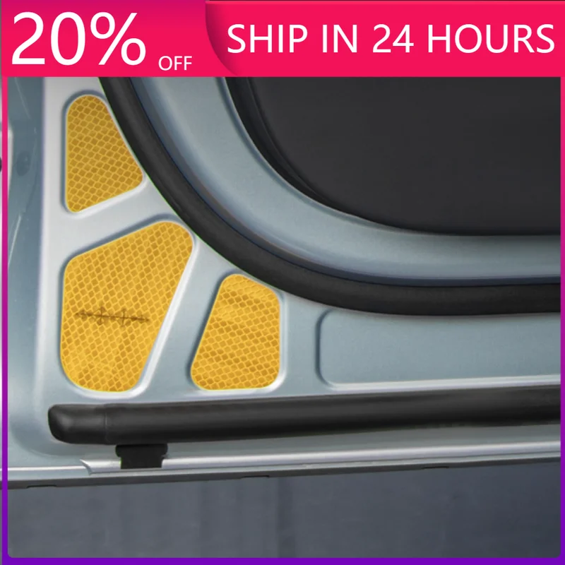 NEW1 For Byd Equation Leopard 8 2025 Door Warning Sticker Night Opening Reflective Anti-Collision Sticker Decoration Enhancement