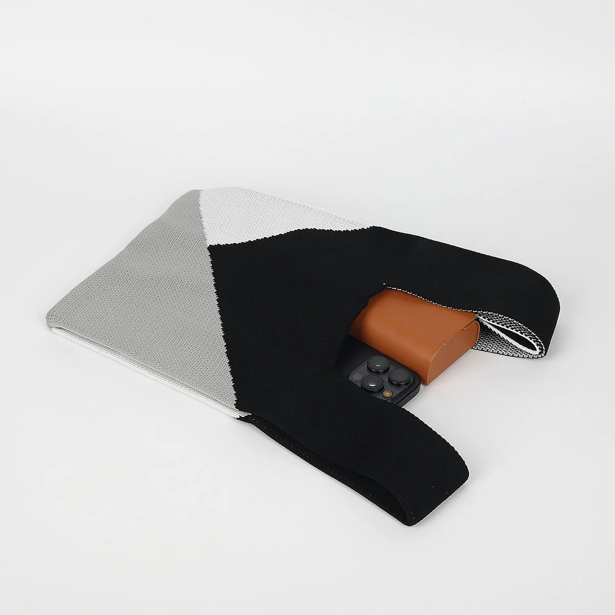 حقيبة محبوكة بثلاثة ألوان، حقيبة صدرية نسائية كاجوال، متعددة الاستخدامات لجميع المواسم، عطلة يومية، ملابس العمل، التسوق، التقاط الصور، التسوق، مفاتيح الهاتف المحمول، مستحضرات التجميل، زجاجة مياه للنظارات