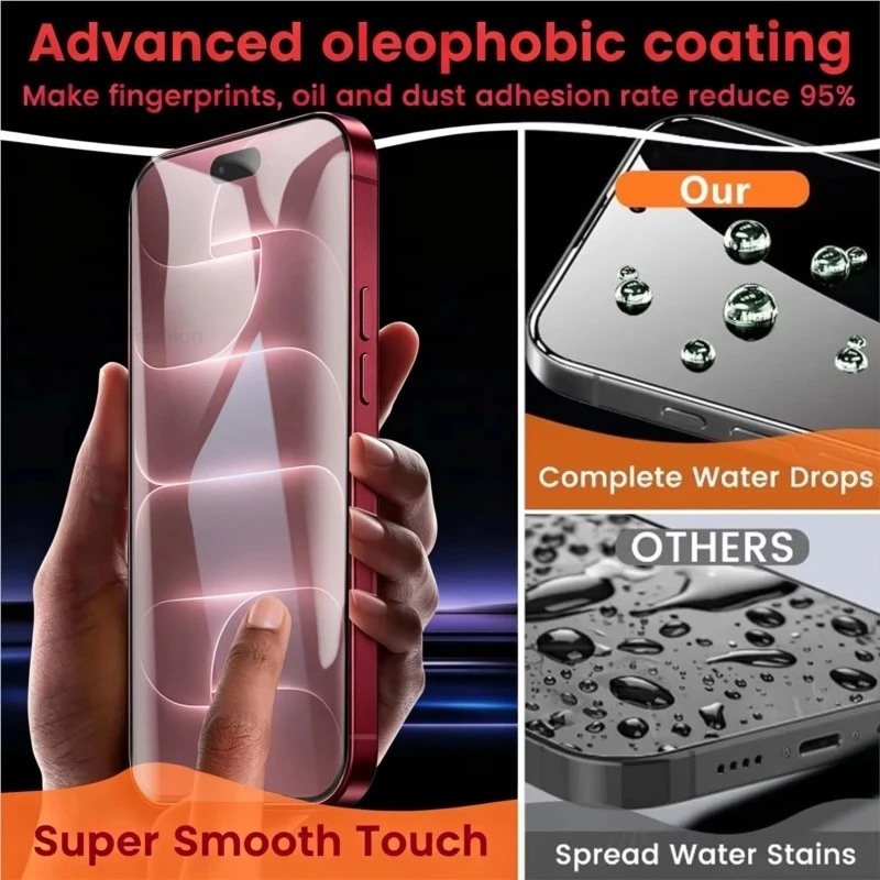 2/4pcs HD Tempered Glass Screen Protectors For iPhone 18 17 16 Pro Max 15 14 11 12 13 Mini Scratch-Proof Dust-Free Installation